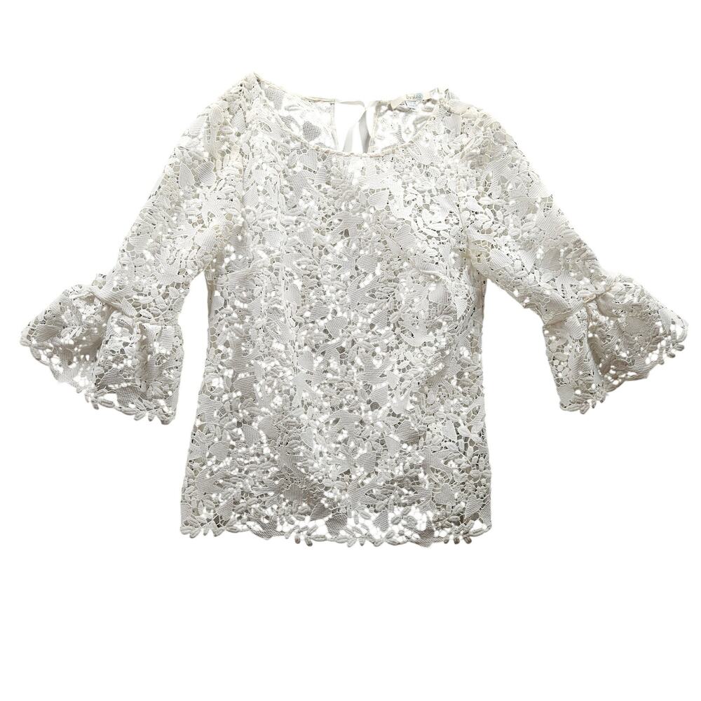 Boden Lace Blouse. Size  4 Elegant timeless Flared sleeves Cottage Country Fairy